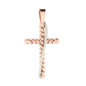 Twist Cross Rose Gold in 10K Gold