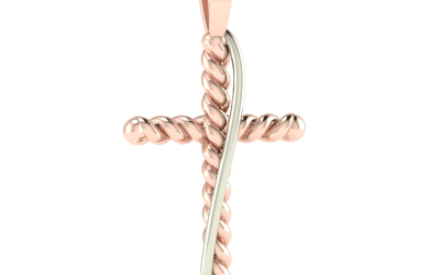 Twist Cross Rose Gold in 10K Gold