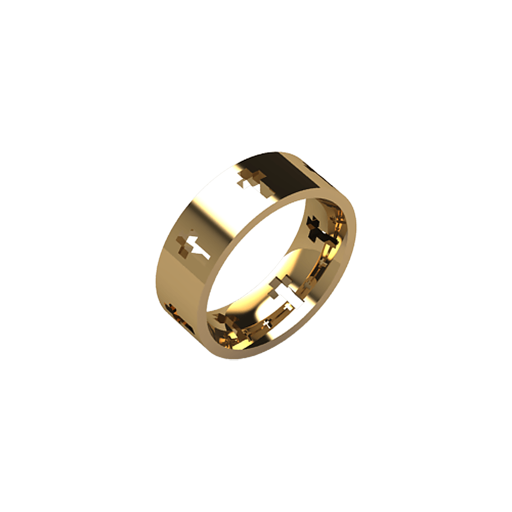 Gold Cross Ring - Image 2