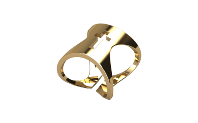 Wrap-around Gold Cross Ring