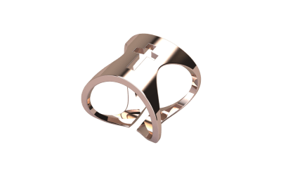 Wrap-around Rose Gold Cross Ring