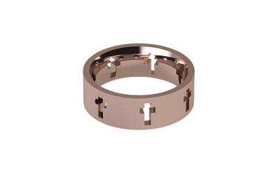 Rose Gold Cross Ring